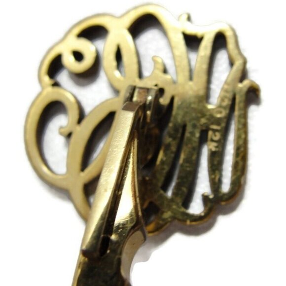 HCC ? Initials Vintage Cufflinks 1/20 12K Gold Filled Large Nice - Picture 4 of 12